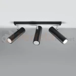 Nowoczesna lampa sufitowa kierunkowa spot listwa Direzione 3 czarna SL.0501 Sollux czarny.webp