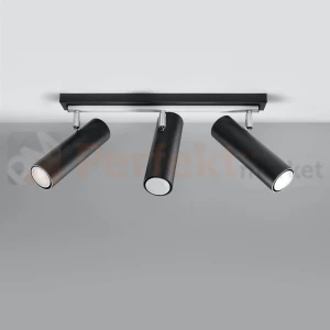 Nowoczesna lampa sufitowa kierunkowa spot listwa Direzione 3 czarna SL.0501