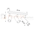 Nowoczesna lampa sufitowa kierunkowa spot listwa Direzione 3 wymiary Sollux perfektmarket.webp