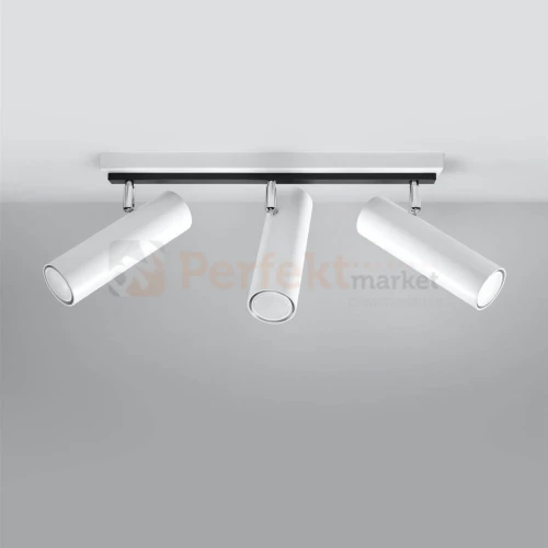 Nowoczesna lampa sufitowa kierunkowa spot listwa Direzione 3 biała SL.0497 Sollux perfektmarket.webp