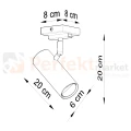 Nowoczesna lampa sufitowa spot kierunkowa Direzione wymiary Sollux perfektmarket.webp