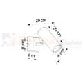 Nowoczesna lampa ścienno sufitowa kinkiet Direzione wymiary Sollux Lighting perfektmarket.webp