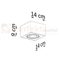 Plafon betonowy downlight QUATRO 1 SL.0883 Sollux wymiary perfektmarket.webp