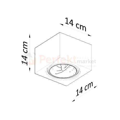 Plafon VALDE 140 betonowy downlight SL.0646 Sollux wymiary perfektmarket.webp