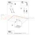 Plafon VALDE 140 betonowy downlight SL.0646 Sollux montaż perfektmarket.webp