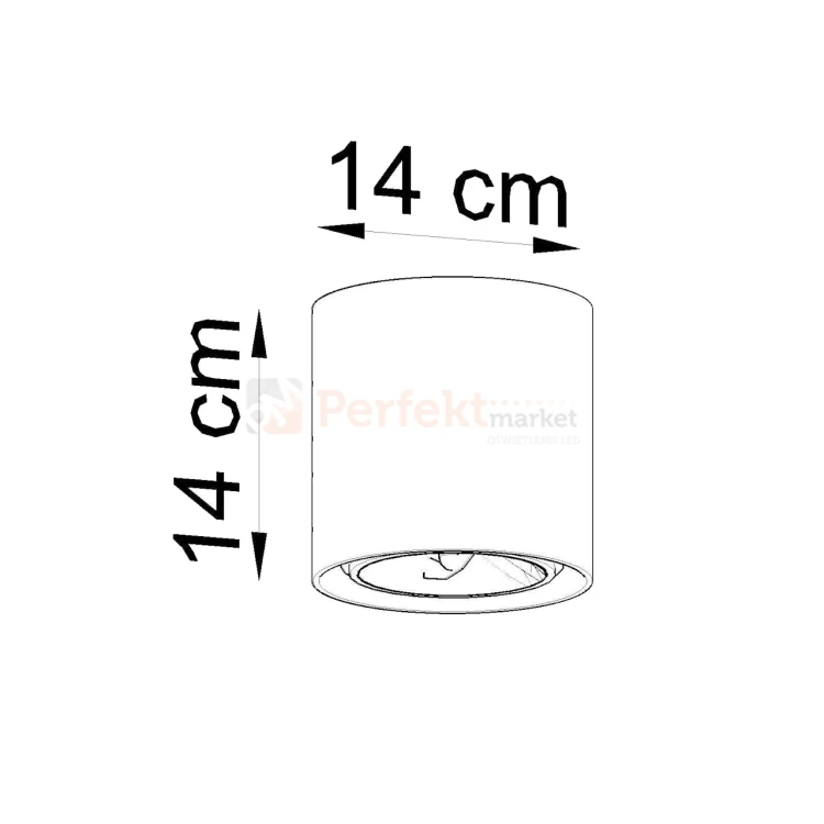 Plafon CULLO 140 downlight ES111 betonowy SL.0645 Sollux wymiary perfektmarket olsztyn.webp