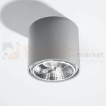 Oprawa sufitowa tuba pojedyncza TIUBE AR111 ES111 szara SL.0696 Sollux perfektmarket.webp