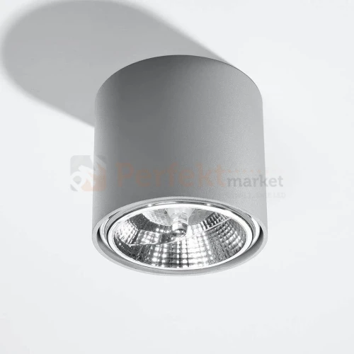 Oprawa sufitowa tuba pojedyncza TIUBE AR111 ES111 szara SL.0696 Sollux perfektmarket.webp