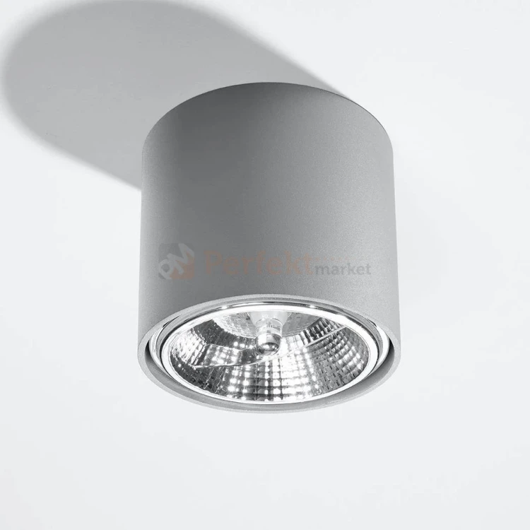 Oprawa sufitowa tuba pojedyncza TIUBE AR111 ES111 szara SL.0696 Sollux perfektmarket.webp