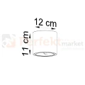 Oprawa sufitowa tuba pojedyncza TIUBE AR111 ES111 szara SL.0696 wymiar Sollux perfektmarket.webp