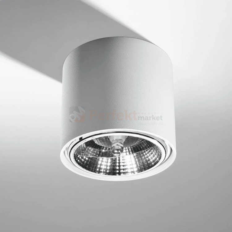 Oprawa sufitowa tuba pojedyncza TIUBE AR111 ES111 biała SL.0695 Sollux perfektmarket.webp