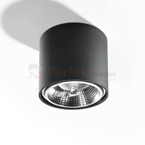 Oprawa sufitowa tuba pojedyncza TIUBE AR111 ES111 czarna SL.0697 Sollux perfektmarket.webp