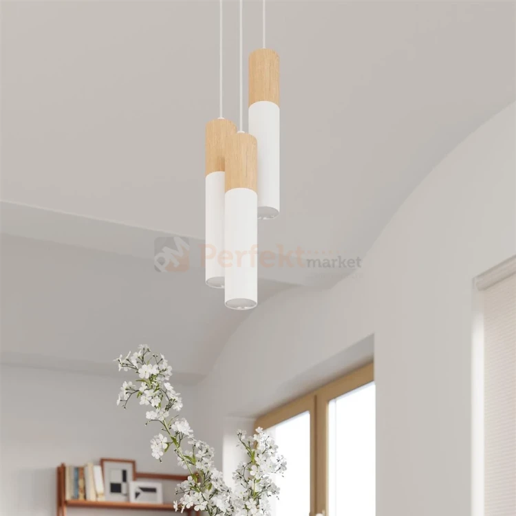 Oprawa sufitowa plafon downlight tuba PABLO biała SL.0631 Sollux aranżacja perfektmarket.webp