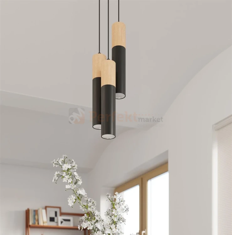 Oprawa sufitowa plafon downlight tuba PABLO czarna SL.0635 Sollux arnżacja perfektmarket.webp