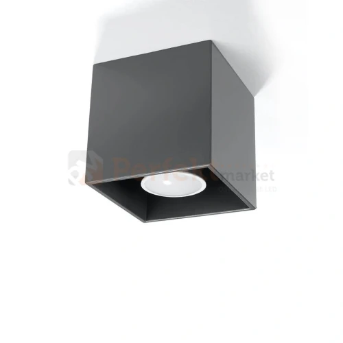 Plafon downlight QUAD 1 antracyt oprawa sufitowa SL.0567 Sollux.webp