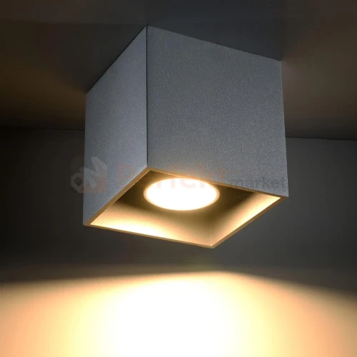 Plafon downlight QUAD 1 szara oprawa sufitowa SL.0024 Sollux 1 perfektmarket.webp