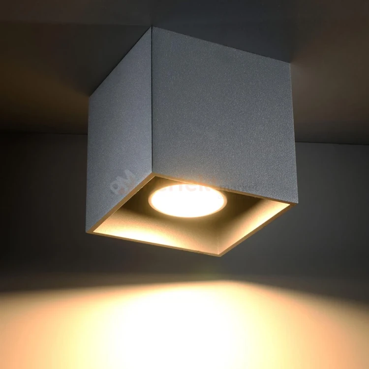Plafon downlight QUAD 1 szara oprawa sufitowa SL.0024 Sollux 1 perfektmarket.webp