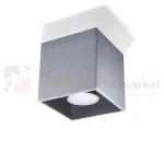 Plafon downlight QUAD 1 szara oprawa sufitowa SL.0024 Sollux perfektmarket.webp