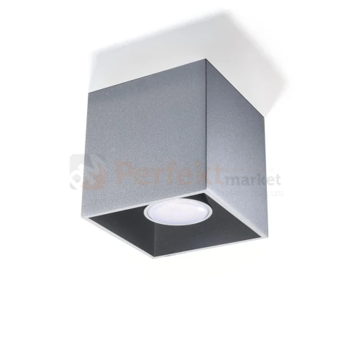 Plafon downlight QUAD 1 szara oprawa sufitowa SL.0024 Sollux perfektmarket.webp