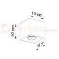 Plafon QUAD 1 wymiary oprawa sufitowa Sollux perfektmarket.webp