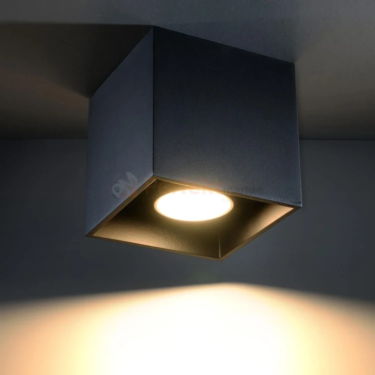 Plafon QUAD 1 downlight czarny oprawa sufitowa SL.0022 Sollux 1 perfektmarket.webp