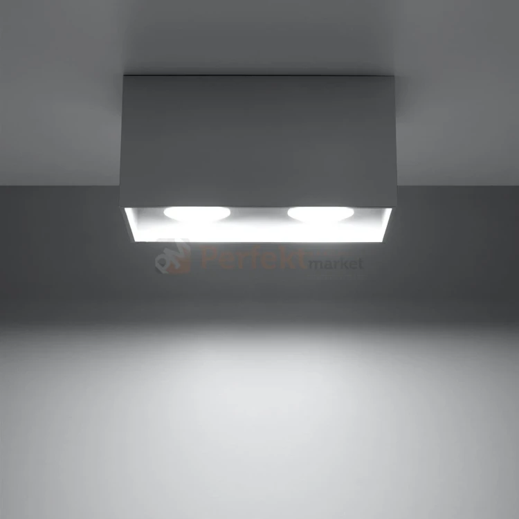 Plafon QUAD MAXI szary spot podwójny GU10 SL.0382 Sollux 1 perfektmarket.webp