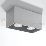 Plafon QUAD MAXI szary spot podwójny GU10 SL.0382 Sollux perfektmarket.webp