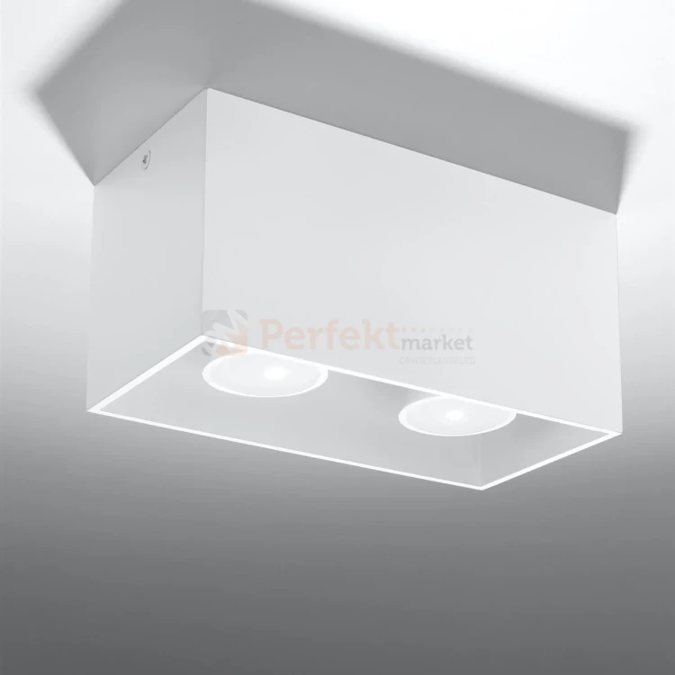 Plafon QUAD MAXI biały spot podwójny GU10 SL.0380 Sollux perfektmarket.webp