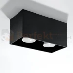 Plafon QUAD MAXI czarny spot podwójny GU10 SL.0381 Sollux perfektmarket.webp