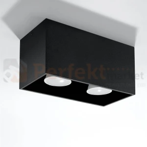 Plafon QUAD MAXI czarny spot podwójny GU10 SL.0381 Sollux
