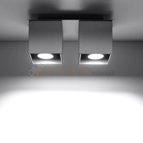 Oprawa sufitowa plafon spot kostka Cube 2xGU10 Quad 2 szary SL.0064 1 perfektmarket.webp