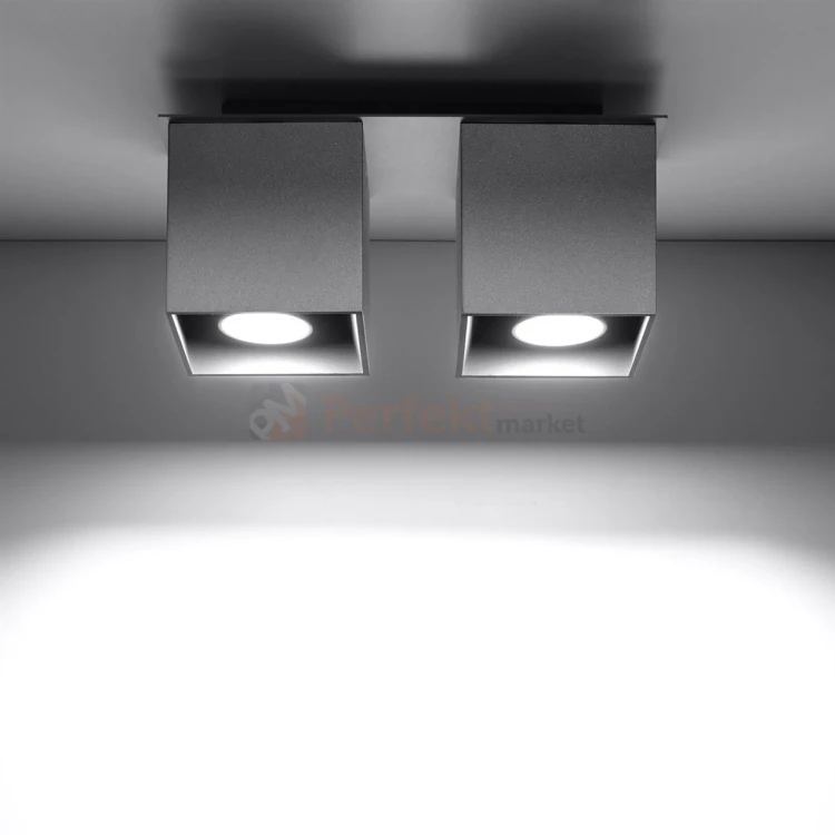 Oprawa sufitowa plafon spot kostka Cube 2xGU10 Quad 2 szary SL.0064 1 perfektmarket.webp