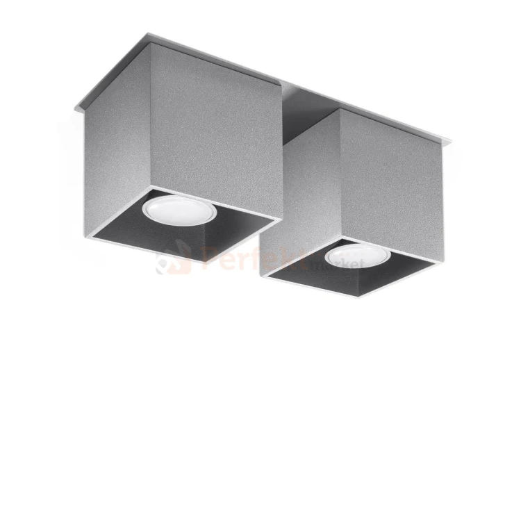 Oprawa sufitowa plafon spot kostka Cube 2xGU10 Quad 2 szary SL.0064 2 perfektmarket.webp