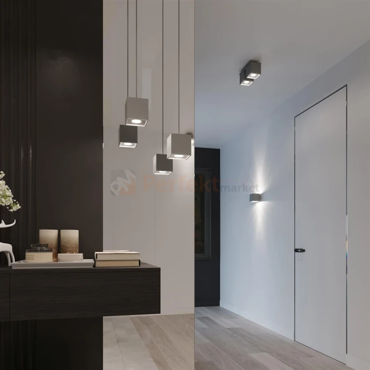 Oprawa sufitowa plafon spot kostka Cube 2xGU10 Quad 2 szary SL.0064 aranżacja perfektmarket.webp