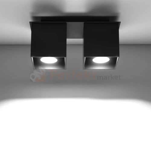 Oprawa sufitowa plafon spot kostka Cube 2xGU10 Quad 2 czarny SL.0063 1 perfektmarket.webp