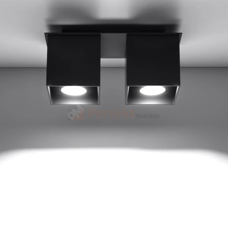 Oprawa sufitowa plafon spot kostka Cube 2xGU10 Quad 2 czarny SL.0063 1 perfektmarket.webp