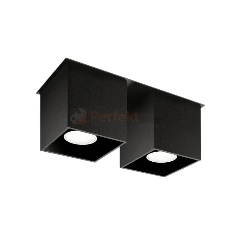 Oprawa sufitowa plafon spot kostka Cube 2xGU10 Quad 2 czarny SL.0063 2 perfektmarket.webp