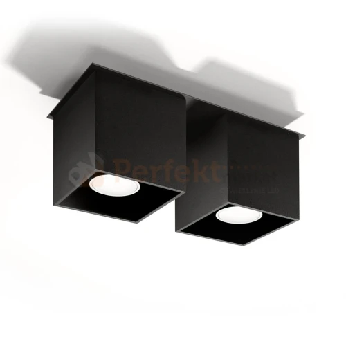 Oprawa sufitowa plafon spot kostka Cube 2xGU10 Quad 2 czarny SL.0063 perfektmarket.webp