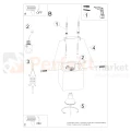 Nowoczesna oprawa sufitowa betonowa plafon Quad SL.0489 MONTAŻ perfektmarket.webp