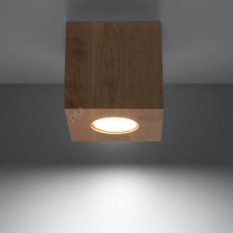 Nowoczesna oprawa sufitowa drewniana plafon Quad SL.0493 1 PERFEKTMARKET.webp