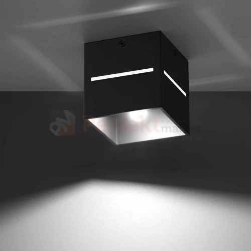 Nowoczesna lampa sufitowa spot kwadratowy Lobo czarny SL.0207 Sollu 1 perfektmarket.webp