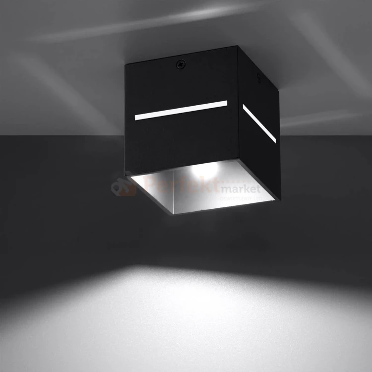 Nowoczesna lampa sufitowa spot kwadratowy Lobo czarny SL.0207 Sollu 1 perfektmarket.webp