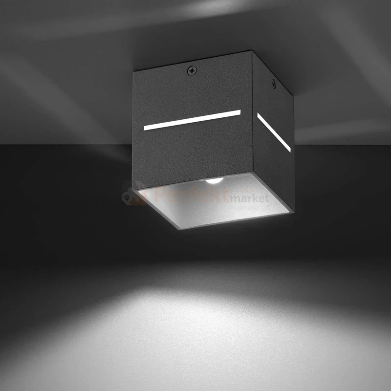 Nowoczesna lampa sufitowa spot kwadratowy Lobo Sollux montaż perfektmarket.webp