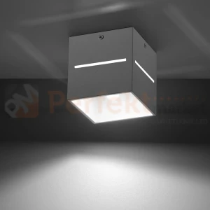 Nowoczesna lampa sufitowa spot kwadratowy Lobo biały SL.0209