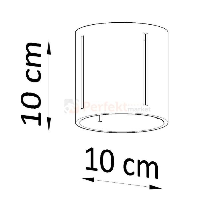 Plafon tuba INEZ okrągły  gra świateł Sollux wymiary downlight perfektmarket.webp