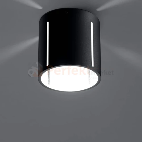 Plafon tuba INEZ okrągły czarny gra świateł Sollux SL.0356 1 perfektmarket olsztyn.webp