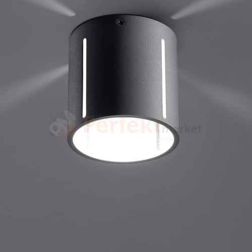 Plafon tuba INEZ okrągły szary gra świateł Sollux SL.0357 1 downlight perfektmarket.webp