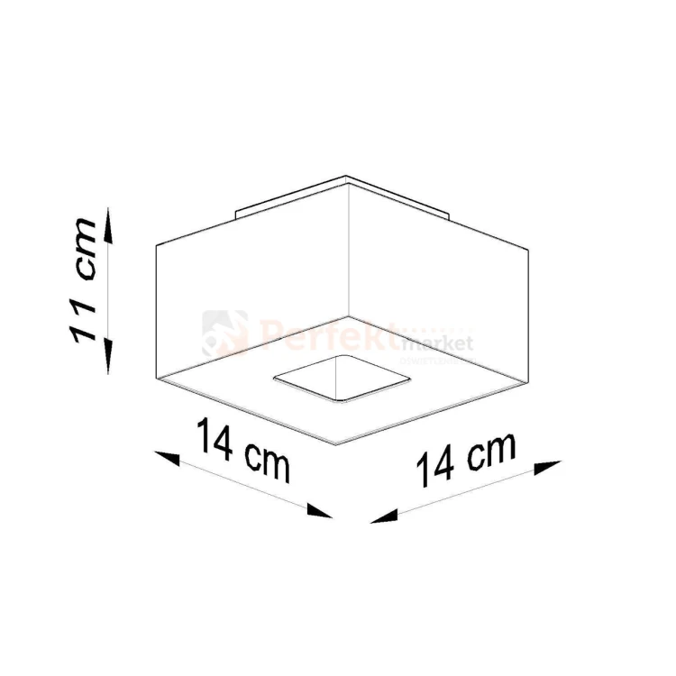 Oprawa sufitowa downlight plafon kostka GU10 MONO wymiary perfektmarket.webp