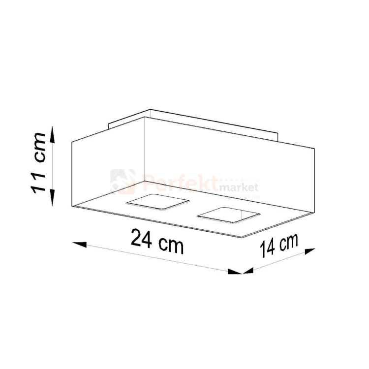Oprawa sufitowa downlight plafon kostka GU10 MONO 2 wymiary perfektmarket.webp