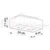 Oprawa sufitowa downlight plafon kostka GU10 MONO 2 wymiary perfektmarket.webp